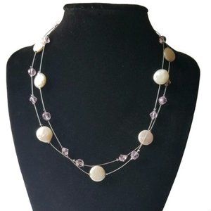 YELLOW NECKLACE COSTUME JEWELRY - NICE - P.o.F.J